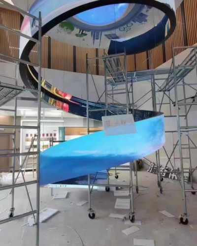 16 Indoor Fixed Installation LED Display Customized Size Simple Iron Cabinet Screen Solution