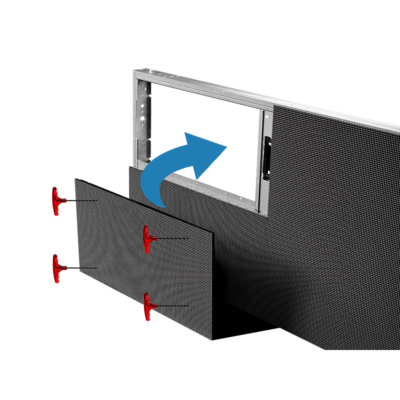 前后维护3银色 拷贝 Front&Rear Maintenance P3 P4 P5 P6 P10 LED Panel 1000x500 Outdoor LightWeight Aluminum Profile Fixed LED Display Screen
